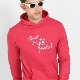 Campus Sutra Typography Printed Hooded Cotton Pullover Sweatshirt-image-85