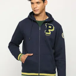 Pepe Jeans Typography Printed Hooded Front-Open Sweatshirt-picture-37