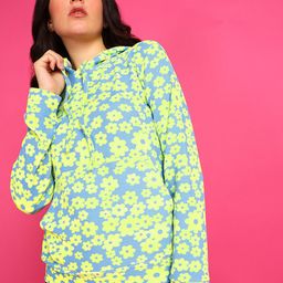 Popwings Floral Printed Hooded Pullover-image-54