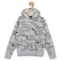 Alan Jones Boys Typography Printed Hooded Pullover Sweatshirt-image-46