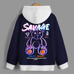 BAESD Boys Graphic Printed Fleece Hooded Pullover-picture-9
