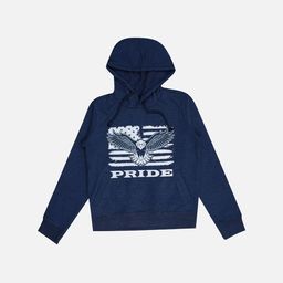 PRIDE APPAREL Girls Navy Blue Graphic Printed Hooded Sweatshirt-image-87