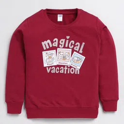 Nottie Planet Girls Magical Vacation Printed Loopknit Pure Cotton Pullover-picture-17