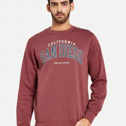 Octave Typography Printed Round Neck Fleece Pullover-picture-6