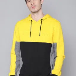 Antony Morato Men Yellow & Black Colourblocked Sweatshirt-image-58