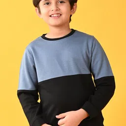 Anthrilo Boys Colourblocked Fleece Pullover Sweatshirt-picture-19