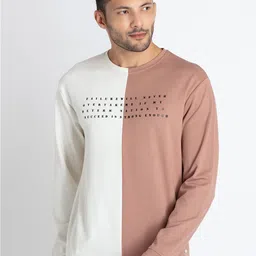 Status Quo Colourblocked Round Neck Cotton Sweatshirt-image-88