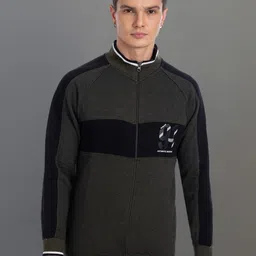 AXMANN Mock Collar Colourblocked Long Sleeves Sweatshirt-image-66