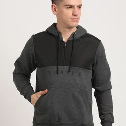 Turtle Colourblocked Hooded Pullover Sweatshirt-image-98