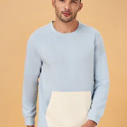 BYFORD by Pantaloons Men Blue Colourblocked Sweatshirt-picture-44
