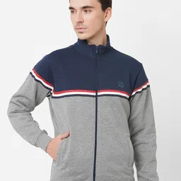 Pepe Jeans Men Grey Colourblocked Sweatshirt-picture-5