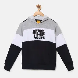 Instafab Boys Grey Printed Hooded Sweatshirt-picture-18