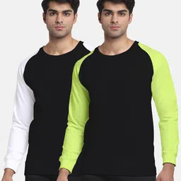Friskers Men Pack of 2 Multicoloured Colourblocked Sweatshirt-picture-30