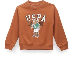 U.S. Polo Assn. Kids Boys Graphic Printed Pure Cotton Pullover Sweatshirt-picture-18