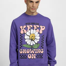 VEIRDO Graphic Printed Ribbed Fleece Pullover Sweatshirt-image-111