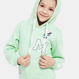 METTLE Girls Typography Printed Hooded Fleece Pullover Sweatshirt-picture-49