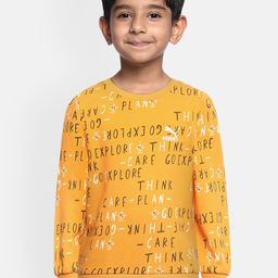 Puma Kids Yellow Time For Change Crew Printed Sweatshirt-71