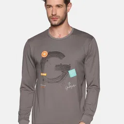 SHOWOFF Men Grey Printed Sweatshirt-picture-7