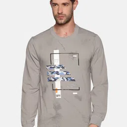 SHOWOFF Men Grey Printed Sweatshirt-picture-8