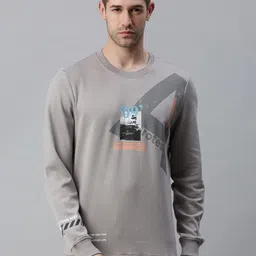 SHOWOFF Men Grey Printed Sweatshirt-image-53