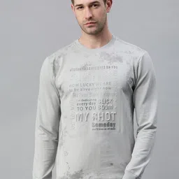 SHOWOFF Men Grey Printed Cotton Sweatshirt-picture-39