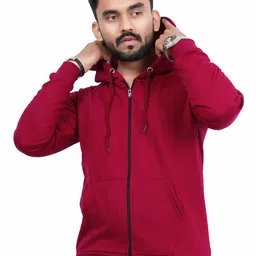 Divra Clothing Hooded Fleece Front-Open Sweatshirt-image-32