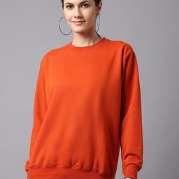 mack jonney VIMAL JONNEY Pack Of 2 Women Red & Orange Solid Sweatshirt-picture-18