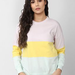 Van Heusen Woman Women Multicoloured Colourblocked Sweatshirt-image-43