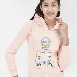 Crimsoune Club Girls Graphic Printed Hooded Neck Cotton Pullover Sweatshirt-image-58