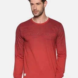 SHOWOFF Men Rust & Grey Printed Sweatshirt-picture-13