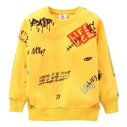TONYBOY Boys Yellow Printed Cotton Sweatshirt-image-89
