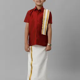 Ramraj Boys Shirt With Veshti & Angavastram-46