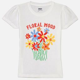 Mast & Harbour Girls White & Red Graphic Printed Cotton T-shirt-image-52