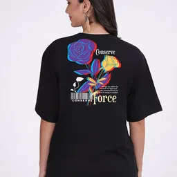 Mad Over Print Graphic Printed Drop-Shoulder Sleeves Cotton T-Shirt-image-55