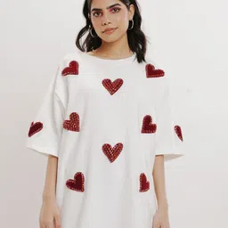 FREAKINS Oversized Conversational Printed Drop-Shoulder Sleeves T-shirt-picture-16