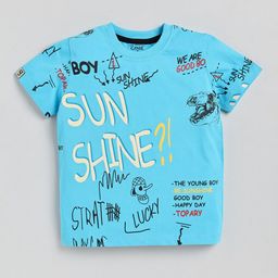 Ginie Boys Typography Printed Pure Cotton T-shirt-image-44