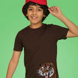 NUSYL Boys Animal Graphic Printed Round Neck T-shirt-image-48