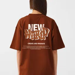 MISCHIEF MONKEY Printed Round Neck Three-Quarter Sleeves Cotton T-shirt-image-68