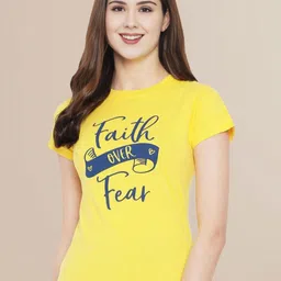 Fabflee Women Varsity Printed Extended Sleeves T-shirt-image-60