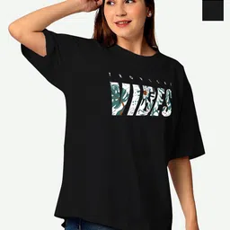 STATUS MANTRA Women Typography 2 Printed Extended Sleeves T-shirt-image-60