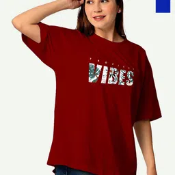 STATUS MANTRA Women Typography 2 Printed Extended Sleeves T-shirt-image-98