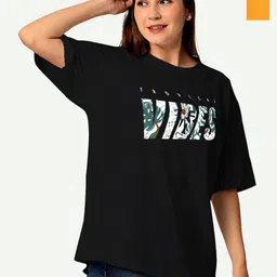 STATUS MANTRA Women Typography 2 Printed Extended Sleeves T-shirt-image-69
