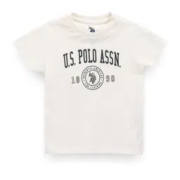 U.S. Polo Assn. Kids Boys Typography Printed Short Sleeves Cotton T-shirt-42