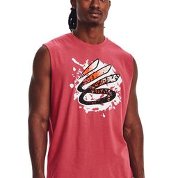 UNDER ARMOUR Graphic Printed Curry Sleeveles Relaxed-Fit T-Shirt-image-5