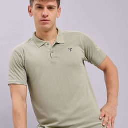 Technosport Antimicrobial Polo Collar Slim Fit Training or Gym T-shirt-image-14