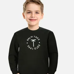 Palm Tree Boys Printed Cotton Sweatshirt-image-78