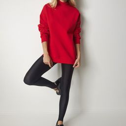 Happiness istanbul Round Neck Long Sleeves Cotton Sweatshirt-17