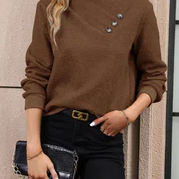StyleCast Women V-Neck Solid Sweatshirt-image-72