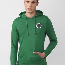 Van Heusen ACADEMY Men Green Hooded Sweatshirt-image-42