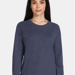 Rosaline by Zivame Women Round Neck Long Sleeves Cotton Sweatshirt-image-65